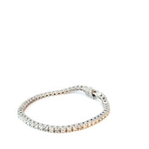 14k White Gold 1.35ct F VS2 Baby Tennis Bracelet  5" inch  Long